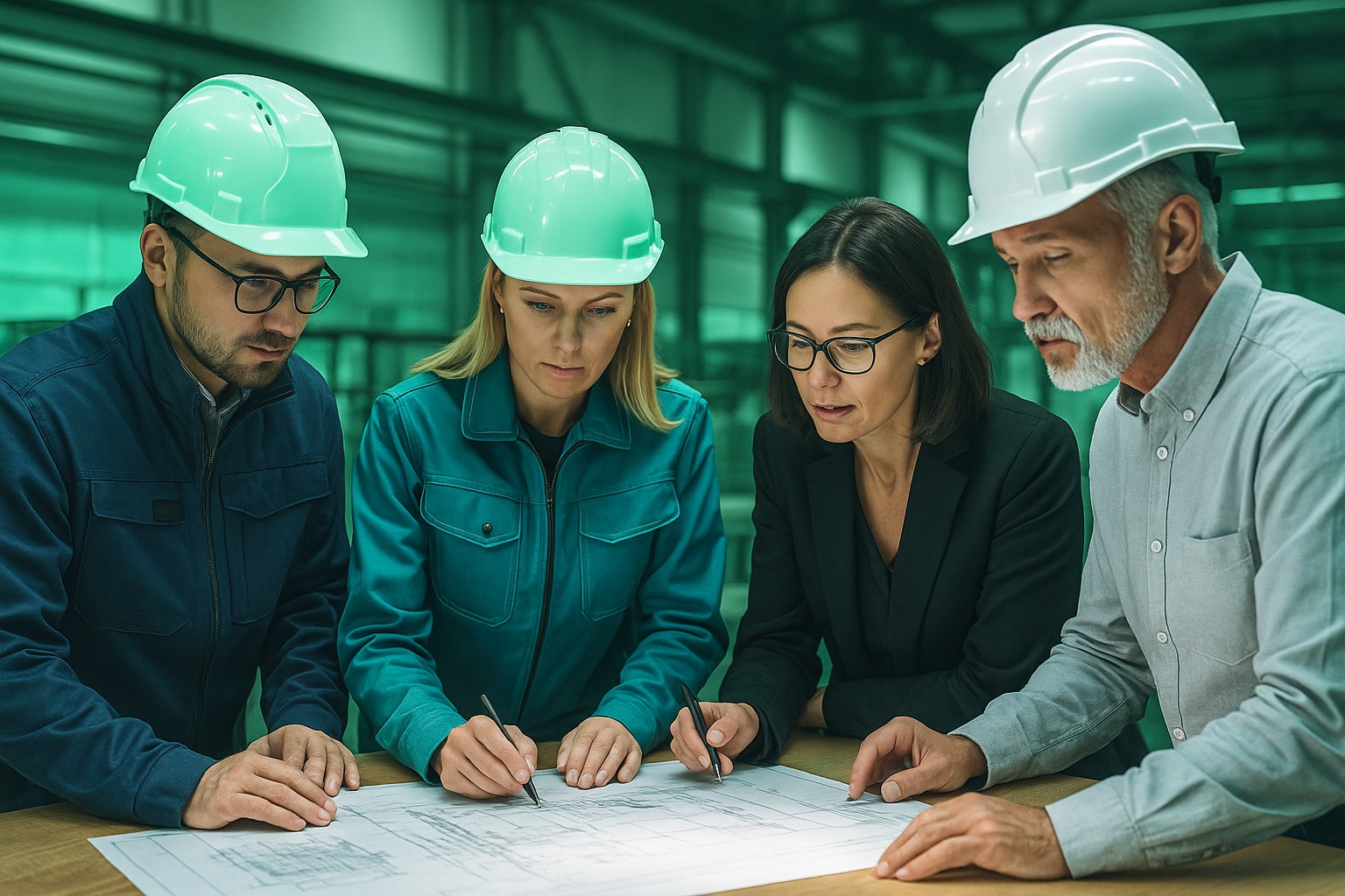 Engineering team meeting